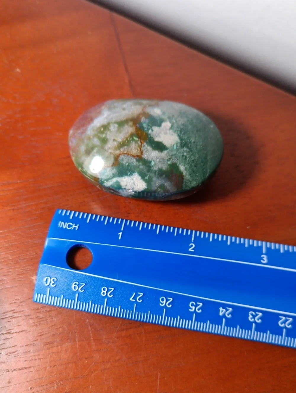 Polished Indian Agate Crystal Palm Stone